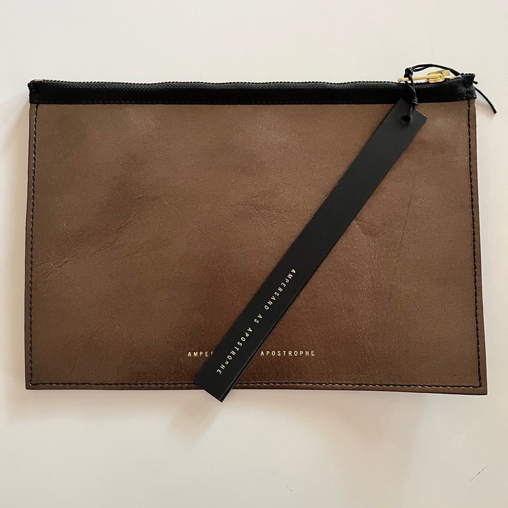 Brand New Ampersand as Apostrophe clutch/zippered pocket
